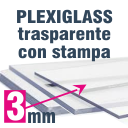 Pannello plexiglass Trasparente 3 mm stampato